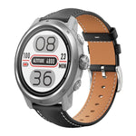 Cinturino per orologio xDfind Flat Head Black Shark in pelle a grana fine, 20mm For COROS APEX 2 42mm / PACE 2