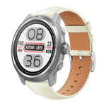 Cinturino per orologio xDfind Flat Head Black Shark in pelle a grana fine, 20mm For COROS APEX 2 42mm / PACE 2