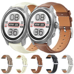 Cinturino per orologio xDfind Flat Head Black Shark in pelle a grana fine, 20mm For COROS APEX 2 42mm / PACE 2