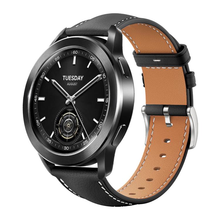 Cinturino per orologio xDfind Flat Head Black Shark in pelle a grana fine, 22mm For Xiaomi Watch S3/2 Pro/S2/S1, 22mm For Xiaomi Haylou Watch LS09B / LS05S / LS10, 20mm For Xiaomi Haylou RS4 Plus LS11 / LS12