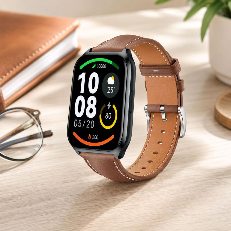 Cinturino per orologio xDfind Flat Head Black Shark in pelle a grana fine, 22mm For Xiaomi Watch S3/2 Pro/S2/S1, 22mm For Xiaomi Haylou Watch LS09B / LS05S / LS10, 20mm For Xiaomi Haylou RS4 Plus LS11 / LS12