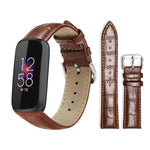 Cinturino per orologio in pelle con fibbia ad ardiglione e texture di bambù xDfind, For Fitbit Charge 6 / 5 18mm, For Fitbit Inspire 3 12mm, For Fitbit Versa 4 / 3 / Sense2 / 1 20mm, For Fitbit Luxe / Special Edition 12mm