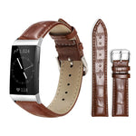 Cinturino per orologio in pelle con fibbia ad ardiglione e texture di bambù xDfind, For Fitbit Inspire 2 / Ace 3 14mm, For Fitbit Versa 2/Versa/Versa Lite/Blaze 22mm, For Fitbit Charge 4 / 3 18mm