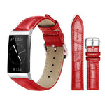 Cinturino per orologio in pelle con fibbia ad ardiglione e texture di bambù xDfind, For Fitbit Inspire 2 / Ace 3 14mm, For Fitbit Versa 2/Versa/Versa Lite/Blaze 22mm, For Fitbit Charge 4 / 3 18mm