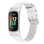 Cinturino per orologio in pelle con fibbia ad ardiglione e texture di bambù xDfind, For Fitbit Charge 6 / 5 18mm, For Fitbit Inspire 3 12mm, For Fitbit Versa 4 / 3 / Sense2 / 1 20mm, For Fitbit Luxe / Special Edition 12mm