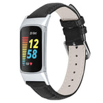 Cinturino per orologio in pelle con fibbia ad ardiglione e texture di bambù xDfind, For Fitbit Charge 6 / 5 18mm, For Fitbit Inspire 3 12mm, For Fitbit Versa 4 / 3 / Sense2 / 1 20mm, For Fitbit Luxe / Special Edition 12mm