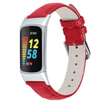 Cinturino per orologio in pelle con fibbia ad ardiglione e texture di bambù xDfind, For Fitbit Charge 6 / 5 18mm, For Fitbit Inspire 3 12mm, For Fitbit Versa 4 / 3 / Sense2 / 1 20mm, For Fitbit Luxe / Special Edition 12mm