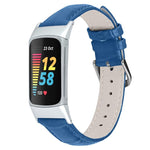Cinturino per orologio in pelle con fibbia ad ardiglione e texture di bambù xDfind, For Fitbit Charge 6 / 5 18mm, For Fitbit Inspire 3 12mm, For Fitbit Versa 4 / 3 / Sense2 / 1 20mm, For Fitbit Luxe / Special Edition 12mm