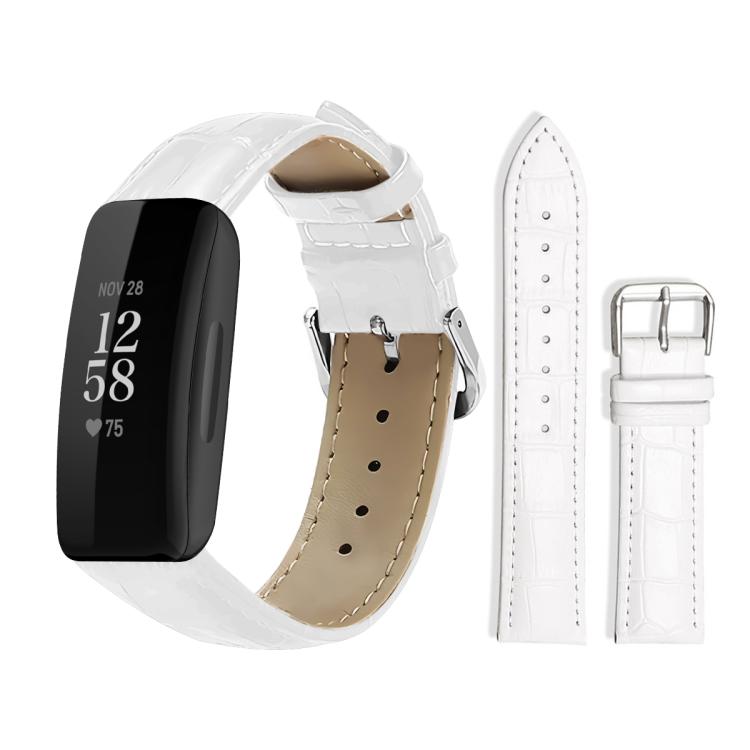 Cinturino per orologio in pelle con fibbia ad ardiglione e texture di bambù xDfind, For Fitbit Inspire 2 / Ace 3 14mm, For Fitbit Versa 2/Versa/Versa Lite/Blaze 22mm, For Fitbit Charge 4 / 3 18mm