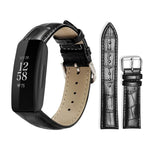 Cinturino per orologio in pelle con fibbia ad ardiglione e texture di bambù xDfind, For Fitbit Inspire 2 / Ace 3 14mm, For Fitbit Versa 2/Versa/Versa Lite/Blaze 22mm, For Fitbit Charge 4 / 3 18mm