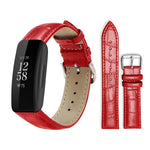 Cinturino per orologio in pelle con fibbia ad ardiglione e texture di bambù xDfind, For Fitbit Inspire 2 / Ace 3 14mm, For Fitbit Versa 2/Versa/Versa Lite/Blaze 22mm, For Fitbit Charge 4 / 3 18mm