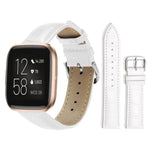 Cinturino per orologio in pelle con fibbia ad ardiglione e texture di bambù xDfind, For Fitbit Inspire 2 / Ace 3 14mm, For Fitbit Versa 2/Versa/Versa Lite/Blaze 22mm, For Fitbit Charge 4 / 3 18mm