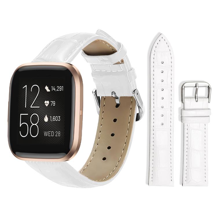 Cinturino per orologio in pelle con fibbia ad ardiglione e texture di bambù xDfind, For Fitbit Inspire 2 / Ace 3 14mm, For Fitbit Versa 2/Versa/Versa Lite/Blaze 22mm, For Fitbit Charge 4 / 3 18mm
