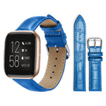 Cinturino per orologio in pelle con fibbia ad ardiglione e texture di bambù xDfind, For Fitbit Inspire 2 / Ace 3 14mm, For Fitbit Versa 2/Versa/Versa Lite/Blaze 22mm, For Fitbit Charge 4 / 3 18mm