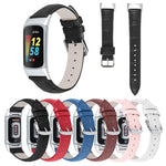 Cinturino per orologio in pelle con fibbia ad ardiglione e texture di bambù xDfind, For Fitbit Charge 6 / 5 18mm, For Fitbit Inspire 3 12mm, For Fitbit Versa 4 / 3 / Sense2 / 1 20mm, For Fitbit Luxe / Special Edition 12mm