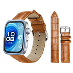 Cinturino per orologio in pelle con fibbia ad ardiglione e texture di bambù xDfind, For Huawei Watch Fit 5 / Fit 5 Pro 20mm, For Huawei Band 10 / 9 / 8 14mm, For Huawei Watch D2 22mm