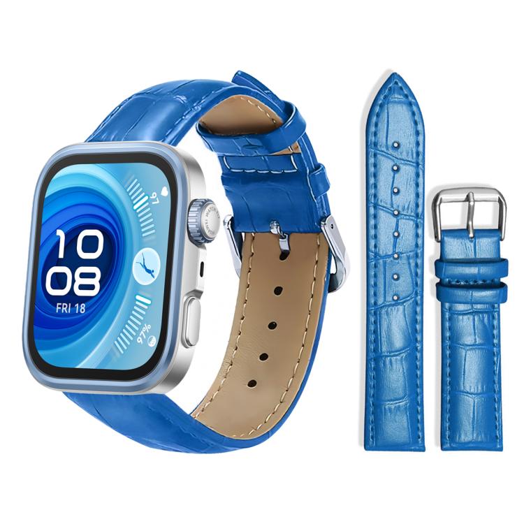 Cinturino per orologio in pelle con fibbia ad ardiglione e texture di bambù xDfind, For Huawei Watch Fit 5 / Fit 5 Pro 20mm, For Huawei Band 10 / 9 / 8 14mm, For Huawei Watch D2 22mm