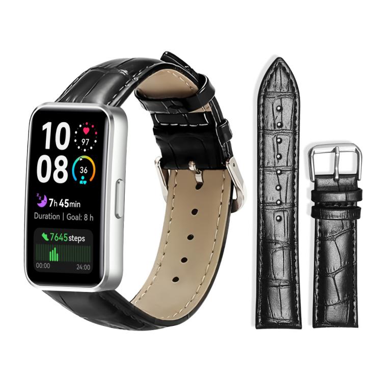 Cinturino per orologio in pelle con fibbia ad ardiglione e texture di bambù xDfind, For Huawei Watch Fit 5 / Fit 5 Pro 20mm, For Huawei Band 10 / 9 / 8 14mm, For Huawei Watch D2 22mm