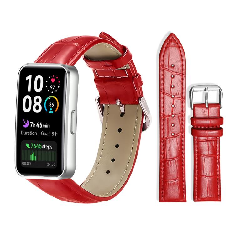 Cinturino per orologio in pelle con fibbia ad ardiglione e texture di bambù xDfind, For Huawei Watch Fit 5 / Fit 5 Pro 20mm, For Huawei Band 10 / 9 / 8 14mm, For Huawei Watch D2 22mm