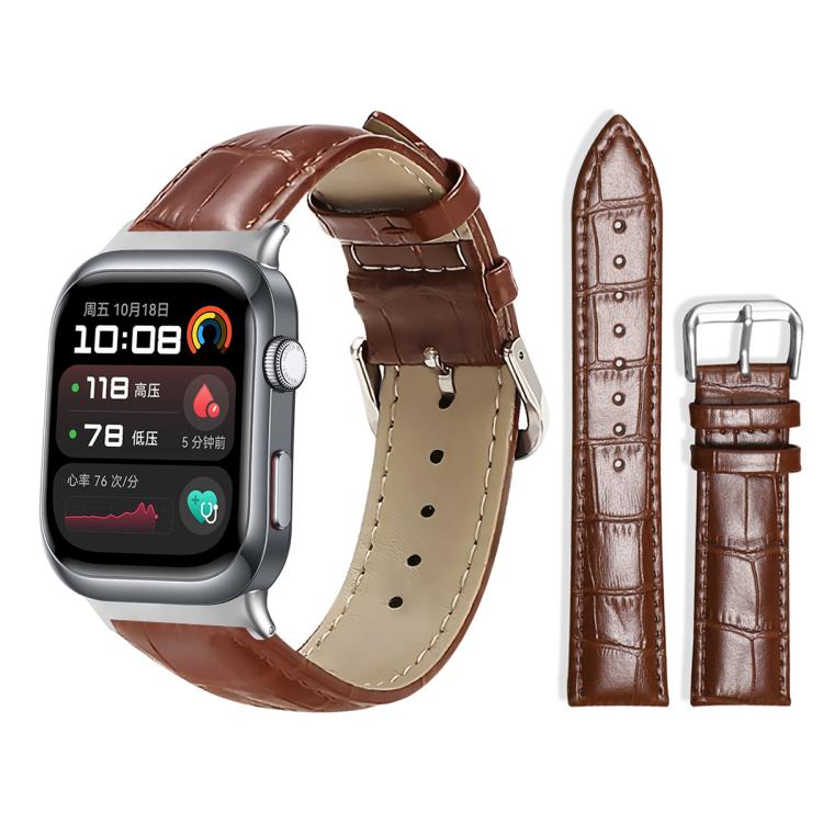Cinturino per orologio in pelle con fibbia ad ardiglione e texture di bambù xDfind, For Huawei Watch Fit 5 / Fit 5 Pro 20mm, For Huawei Band 10 / 9 / 8 14mm, For Huawei Watch D2 22mm