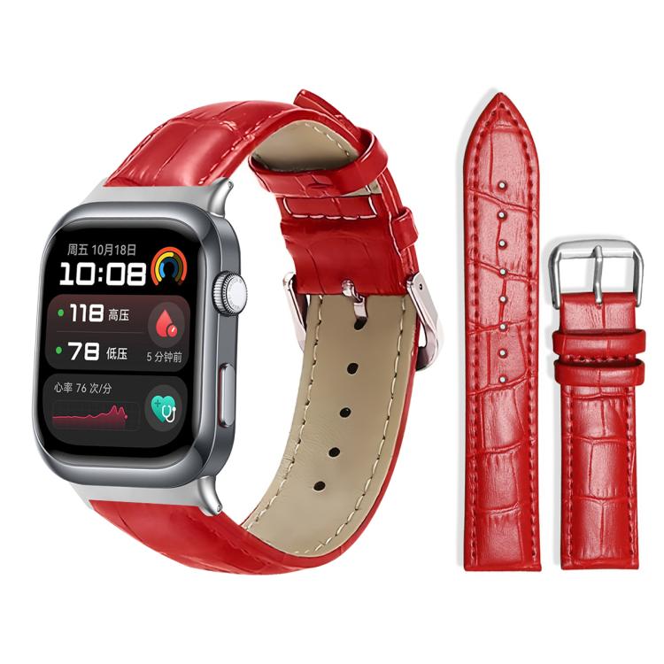 Cinturino per orologio in pelle con fibbia ad ardiglione e texture di bambù xDfind, For Huawei Watch Fit 5 / Fit 5 Pro 20mm, For Huawei Band 10 / 9 / 8 14mm, For Huawei Watch D2 22mm