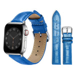 Cinturino per orologio in pelle con fibbia ad ardiglione e texture di bambù xDfind, For Apple Watch 42 / 44 / 45 / 46 / 49mm, For Apple Watch 38 / 40 / 41 / S10 42mm