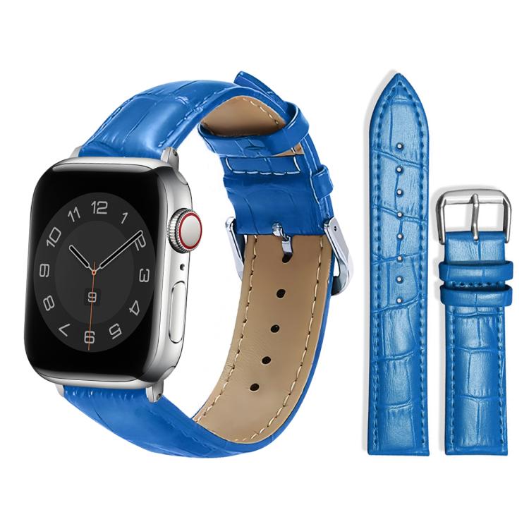 Cinturino per orologio in pelle con fibbia ad ardiglione e texture di bambù xDfind, For Apple Watch 42 / 44 / 45 / 46 / 49mm, For Apple Watch 38 / 40 / 41 / S10 42mm