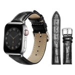 Cinturino per orologio in pelle con fibbia ad ardiglione e texture di bambù xDfind, For Apple Watch 42 / 44 / 45 / 46 / 49mm, For Apple Watch 38 / 40 / 41 / S10 42mm