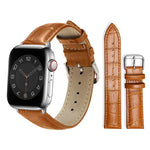 Cinturino per orologio in pelle con fibbia ad ardiglione e texture di bambù xDfind, For Apple Watch 42 / 44 / 45 / 46 / 49mm, For Apple Watch 38 / 40 / 41 / S10 42mm