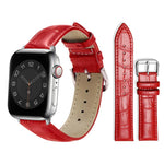 Cinturino per orologio in pelle con fibbia ad ardiglione e texture di bambù xDfind, For Apple Watch 42 / 44 / 45 / 46 / 49mm, For Apple Watch 38 / 40 / 41 / S10 42mm