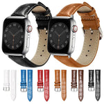 Cinturino per orologio in pelle con fibbia ad ardiglione e texture di bambù xDfind, For Apple Watch 42 / 44 / 45 / 46 / 49mm, For Apple Watch 38 / 40 / 41 / S10 42mm