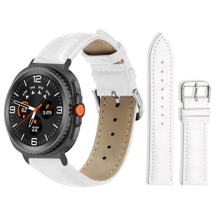 Cinturino per orologio in pelle con fibbia ad ardiglione e texture di bambù xDfind, For Samsung Galaxy Watch Ultra / Ultra 2025 22mm, For Samsung Galaxy Watch8 / Wacth8 Classic 22mm, For Samsung Galaxy Watch7 / FE / 6 / 5 / 4 20mm                      ...