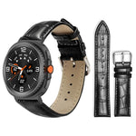 Cinturino per orologio in pelle con fibbia ad ardiglione e texture di bambù xDfind, For Samsung Galaxy Watch Ultra / Ultra 2025 22mm, For Samsung Galaxy Watch8 / Wacth8 Classic 22mm, For Samsung Galaxy Watch7 / FE / 6 / 5 / 4 20mm                      ...