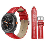 Cinturino per orologio in pelle con fibbia ad ardiglione e texture di bambù xDfind, For Samsung Galaxy Watch Ultra / Ultra 2025 22mm, For Samsung Galaxy Watch8 / Wacth8 Classic 22mm, For Samsung Galaxy Watch7 / FE / 6 / 5 / 4 20mm                      ...