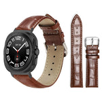Cinturino per orologio in pelle con fibbia ad ardiglione e texture di bambù xDfind, For Samsung Galaxy Watch Ultra / Ultra 2025 22mm, For Samsung Galaxy Watch8 / Wacth8 Classic 22mm, For Samsung Galaxy Watch7 / FE / 6 / 5 / 4 20mm                      ...