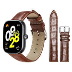 Cinturino per orologio in pelle con fibbia ad ardiglione e texture di bambù xDfind, For Xiaomi Band 10 Pro / 9 Pro / Redmi Watch 6, For Xiaomi Smart Band 10 / 9 / 8 / NFC 14mm, For Redmi Watch 3 Active / Lite 20mm, For Redmi Watch 3 20mm