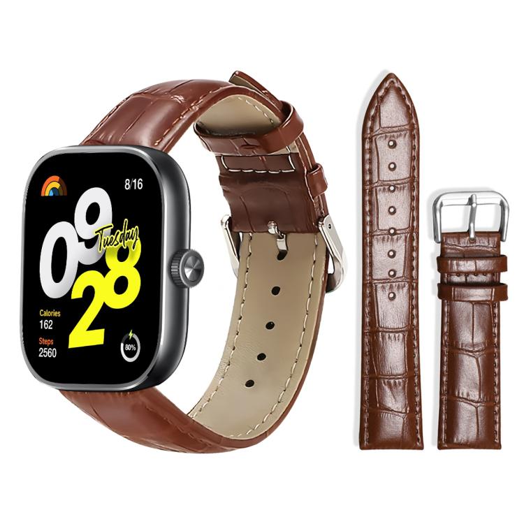 Cinturino per orologio in pelle con fibbia ad ardiglione e texture di bambù xDfind, For Xiaomi Band 10 Pro / 9 Pro / Redmi Watch 6, For Xiaomi Smart Band 10 / 9 / 8 / NFC 14mm, For Redmi Watch 3 Active / Lite 20mm, For Redmi Watch 3 20mm