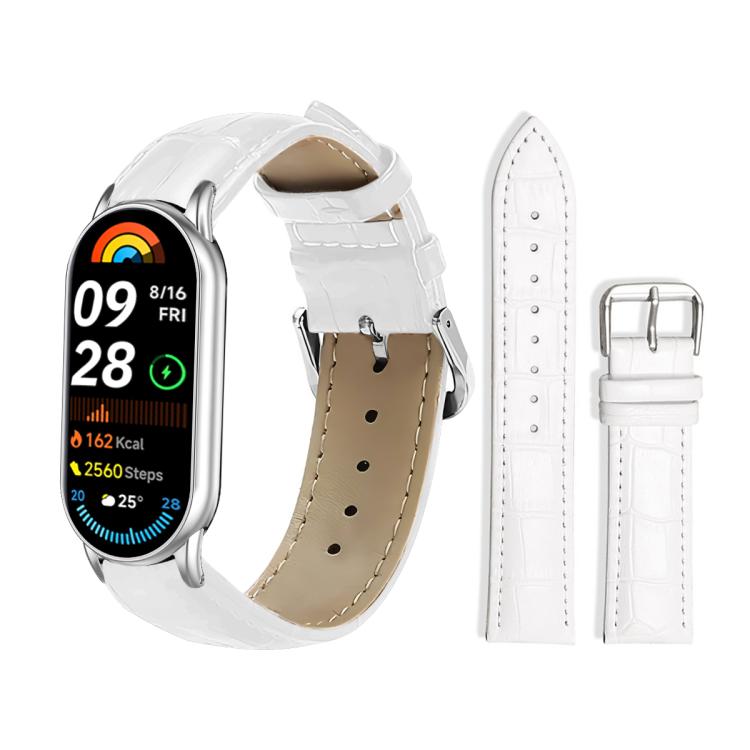 Cinturino per orologio in pelle con fibbia ad ardiglione e texture di bambù xDfind, For Xiaomi Band 10 Pro / 9 Pro / Redmi Watch 6, For Xiaomi Smart Band 10 / 9 / 8 / NFC 14mm, For Redmi Watch 3 Active / Lite 20mm, For Redmi Watch 3 20mm