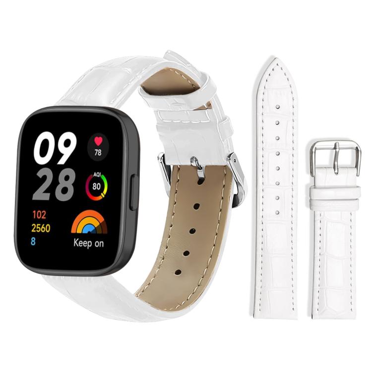 Cinturino per orologio in pelle con fibbia ad ardiglione e texture di bambù xDfind, For Xiaomi Band 10 Pro / 9 Pro / Redmi Watch 6, For Xiaomi Smart Band 10 / 9 / 8 / NFC 14mm, For Redmi Watch 3 Active / Lite 20mm, For Redmi Watch 3 20mm