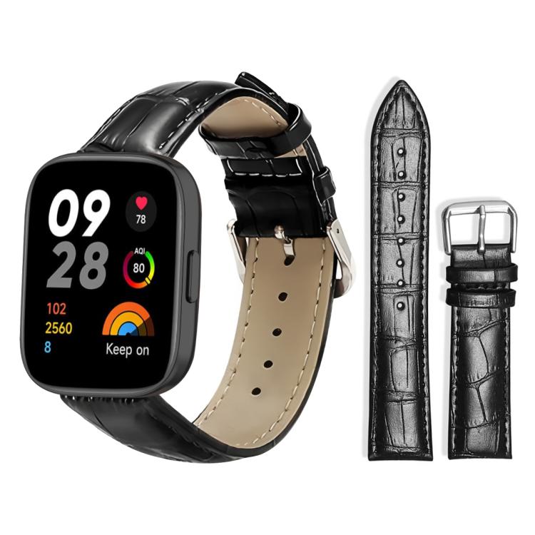 Cinturino per orologio in pelle con fibbia ad ardiglione e texture di bambù xDfind, For Xiaomi Band 10 Pro / 9 Pro / Redmi Watch 6, For Xiaomi Smart Band 10 / 9 / 8 / NFC 14mm, For Redmi Watch 3 Active / Lite 20mm, For Redmi Watch 3 20mm