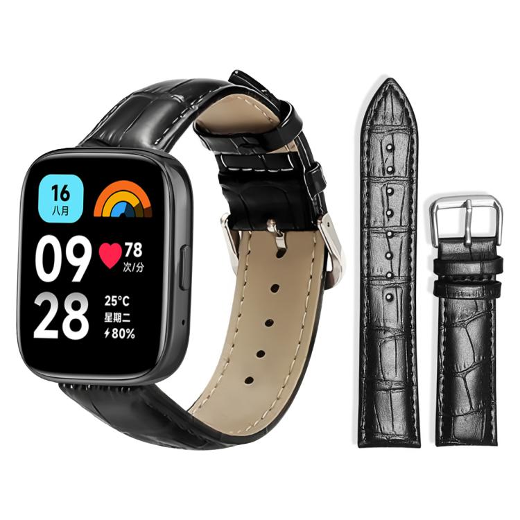 Cinturino per orologio in pelle con fibbia ad ardiglione e texture di bambù xDfind, For Xiaomi Band 10 Pro / 9 Pro / Redmi Watch 6, For Xiaomi Smart Band 10 / 9 / 8 / NFC 14mm, For Redmi Watch 3 Active / Lite 20mm, For Redmi Watch 3 20mm
