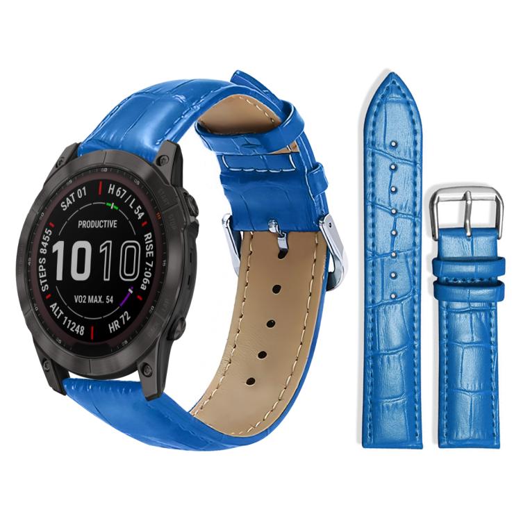Cinturino per orologio in pelle con fibbia ad ardiglione e texture di bambù xDfind, For Garmin Fenix 8/7X/6X/5X 26mm 22mm, For Garmin Fenix 8/7/6/5 22mm 20mm, For Garmin Fenix 8/7S/6S/5S 20mm 18mm, For Garmin Forerunner 45/45S/Swim2 18mm