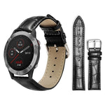 Cinturino per orologio in pelle con fibbia ad ardiglione e texture di bambù xDfind, For Garmin Fenix 8/7X/6X/5X 26mm 22mm, For Garmin Fenix 8/7/6/5 22mm 20mm, For Garmin Fenix 8/7S/6S/5S 20mm 18mm, For Garmin Forerunner 45/45S/Swim2 18mm