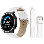 Cinturino per orologio in pelle con fibbia ad ardiglione e texture di bambù xDfind, For Garmin Forerunner 220/735/735XT/230/235 20mm, For Garmin Forerunner 35/30/35j 20mm