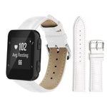 Cinturino per orologio in pelle con fibbia ad ardiglione e texture di bambù xDfind, For Garmin Forerunner 220/735/735XT/230/235 20mm, For Garmin Forerunner 35/30/35j 20mm