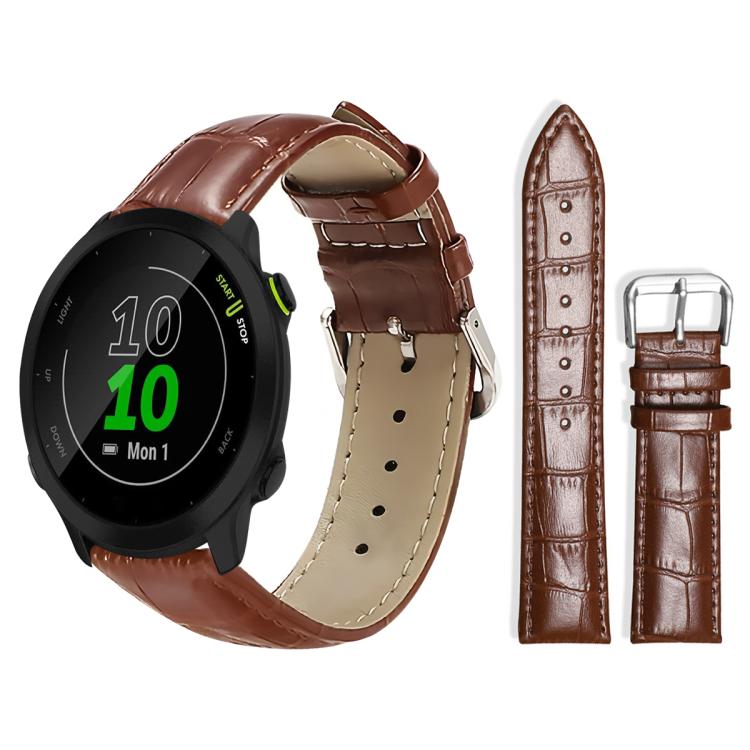 Cinturino per orologio in pelle con fibbia ad ardiglione e texture di bambù xDfind, For Garmin Fenix 8/7X/6X/5X 26mm 22mm, For Garmin Fenix 8/7/6/5 22mm 20mm, For Garmin Fenix 8/7S/6S/5S 20mm 18mm, For Garmin Forerunner 45/45S/Swim2 18mm