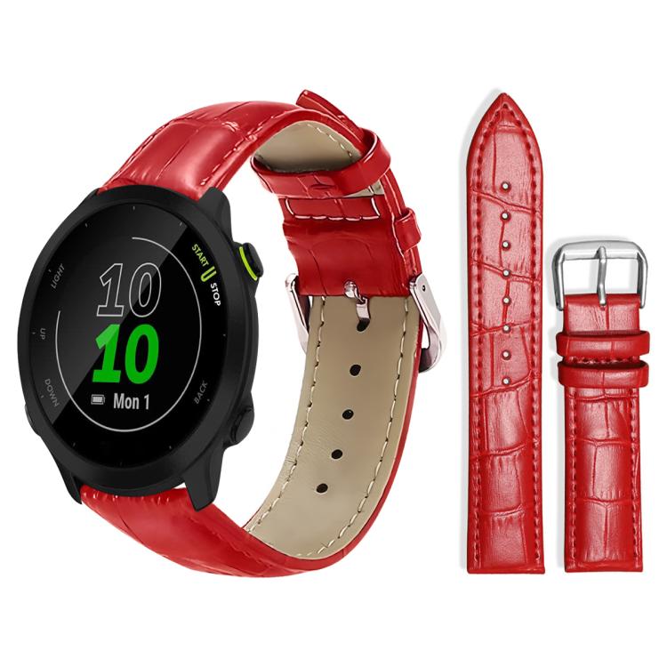 Cinturino per orologio in pelle con fibbia ad ardiglione e texture di bambù xDfind, For Garmin Fenix 8/7X/6X/5X 26mm 22mm, For Garmin Fenix 8/7/6/5 22mm 20mm, For Garmin Fenix 8/7S/6S/5S 20mm 18mm, For Garmin Forerunner 45/45S/Swim2 18mm