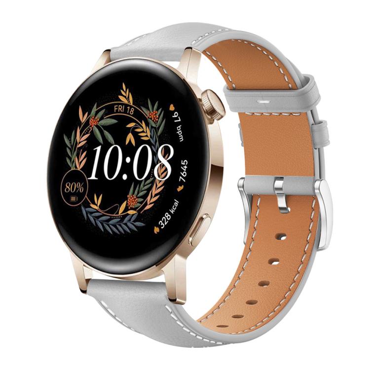 Cinturino per orologio xDfind Flat Head Black Shark in pelle a grana fine, 22mm For Huawei Watch GT5/GT5 Pro/4/4 Pro, 20mm For Huawei Watch GT 4 / GT 3 / GT 2
