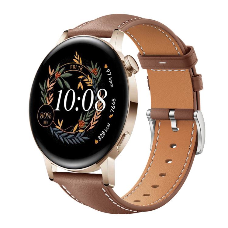 Cinturino per orologio xDfind Flat Head Black Shark in pelle a grana fine, 22mm For Huawei Watch GT5/GT5 Pro/4/4 Pro, 20mm For Huawei Watch GT 4 / GT 3 / GT 2