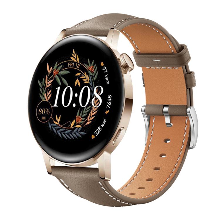 Cinturino per orologio xDfind Flat Head Black Shark in pelle a grana fine, 22mm For Huawei Watch GT5/GT5 Pro/4/4 Pro, 20mm For Huawei Watch GT 4 / GT 3 / GT 2